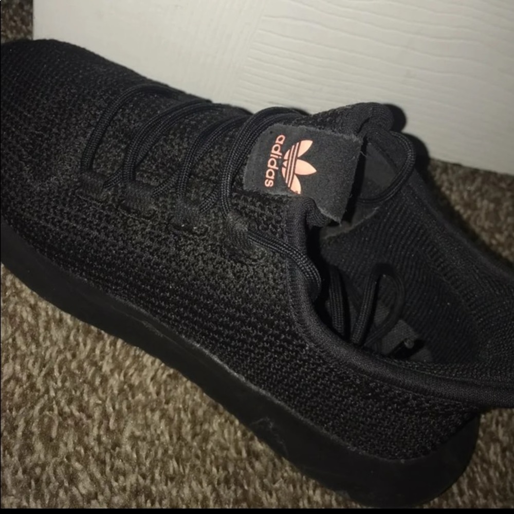 Tubular black adidas shoes